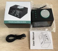 Digitale wekker met FM-radio, BT-speaker, dubbele USB-oplaadpoorten, temperatuurdetectie, snooze-functie, geschikt voor hotelkamers