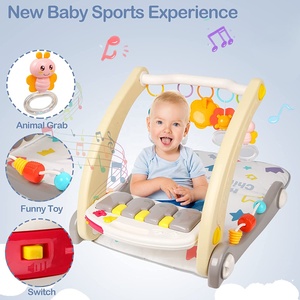 Gimnasio de Actividades <span class=keywords><strong>para</strong></span> Bebés 2 en 1, Andador <span class=keywords><strong>para</strong></span> Bebés, Tapete Acolchado <span class=keywords><strong>para</strong></span> Tiempo Boca Abajo, Gimnasio de Juegos <span class=keywords><strong>para</strong></span> Bebés, Andador con Empuje <span class=keywords><strong>para</strong></span> Niños Pequeños - Product Image 3