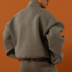 Sudaderas y Hoodies Oversize de Algodón Pesado Estilo Streetwear, Sudaderas Cortas Personalizadas de Algodón Sin Capucha - Product Image 5