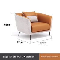 Canapé de bureau moderne pour réception d'entreprise et salle de réunion, trois places, style minimaliste, ensemble table basse en cuir