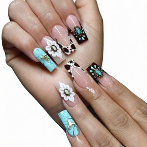 Nuevas uñas postizas transparentes de calidad profesional para salón de manicura, paquete de 24 piezas, puntas de uñas largas y medianas, venta directa, uñas postizas con punta francesa. - Product Image 5