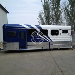 <span class=keywords><strong>Remorque</strong></span> de transport de chevaux de luxe à chargement direct <span class=keywords><strong>pour</strong></span> deux chevaux avec espace de vie - Product Image 5
