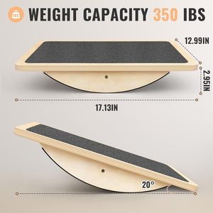 Planche de bois d'équilibre portable pour adultes planche oscillante antidérapante 350LBS pour équipement de physiothérapie planche inclinée en bois - Product Image 6