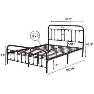 Base de plataforma con listones de tamaño doble estilo Queen King de Elevación individual plegable, marco de <span class=keywords><strong>cama</strong></span> de Metal grande con almacenamiento - Product Image 4