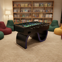 Table de football en verre trempé sur mesure haut de gamme, adaptée aux jeux sportifs en intérieur ou en extérieur, avec accessoires