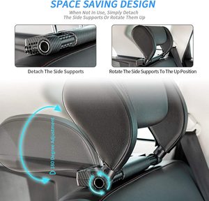 Reposacabezas de coche ajustable de PVC para niños y adultos, almohada de viaje, diseño creativo, asiento de descanso para dormir suave, respaldo para viajes cómodos - Product Image 4