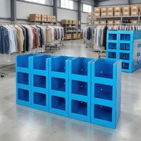 Bacs et boîtes de rangement en plastique PP recyclables et empilables, noirs, pliables pour le tri des vêtements
