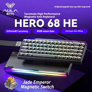 Tastiera Meccanica Gaming Cablata AULA Hero 68 HE PBT con Effetto Hall 8K Return 0.01mm - Product Image 6