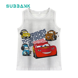 Subbank Großhandel Sublimierte Singlet-Tops Blanko Individuell Bedruckbare Ärmellose Kinder-<span class=keywords><strong>Shirts</strong></span> aus 100% Baumwolle Weste Sublimations-Tanktop - Product Image 2