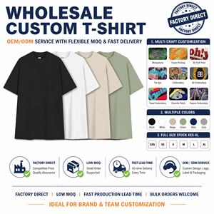 Camiseta Oversize Personalizable de Algodón 100% de 280GSM de Larga Duración, Estilo Boxy, con Bordado Personalizado, para Uso Diario y Streetwear Urbano - Product Image 6