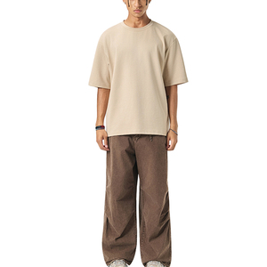 T-shirt Homme Oversize Boxy à Épaules Tombantes en Coton 230 GSM avec <span class=keywords><strong>LOGO</strong></span> Personnalisé, Respirant, Frais, Séchage Rapide, Idéal pour la Course et la Gym - Product Image 3