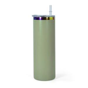 Custom Powder Coated 20Oz Electroplating Color Plating Rainbow Plated Straight Thermal Tumblers Water <b>Bottle</b> Mug - Product Image 1