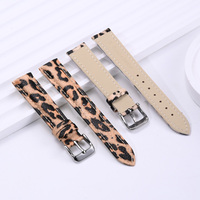 Correa de reloj de cuero con estampado de leopardo de 18mm y 20mm apta para Omga S Watch Seko Rolx Watch Band con hebilla Tang en venta