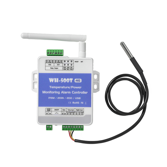 WAYHANG Industrial ABS 4G Temperature Monitoring System with Power Failure Alarm (SMS & Call) App Remote Control WH-500T