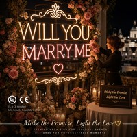 Panneau néon « Veux-tu m'épouser ? » pour événements de demande en mariage, lettres lumineuses, accessoires de décoration de mariage pour fiançailles et mariages