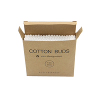 Bâtonnets en bambou biologique, étiquette privée personnalisée, coton écologique, oreilles, pièces