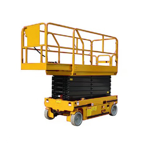 14m nâng chiều cao thủy lực bản lề xe lăn thấp tăng điện nâng nền tảng Scissor Lift cho thuê - Product Image 2