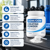 Créatine monohydrate en poudre, stimule la force musculaire, complément pour entraînement en salle de sport, approvisionnement en vrac, OEM, ODM, marque privée, directement de l'usine
