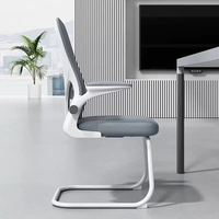 Chaise de bureau moderne pour la maison, dossier mi-haut, ergonomique en maille, idéale pour les conférences, en tissu de qualité