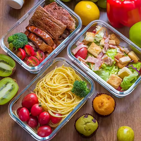 Boîte de conservation alimentaire en verre réutilisable anti-fuite SWX avec valve de décompression et couvercle hermétique en PP pour l'école et les repas à emporter