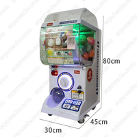 Distributeur de capsules de jouets Gacha commercial mini durable à monnayeur/billets, avec logo personnalisé, code Genki anglais, pour salles d'arcade