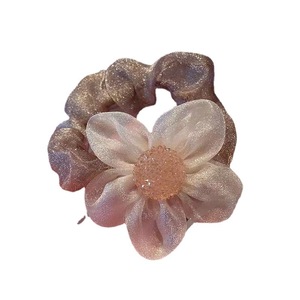 Accessoires de cheveux en cristal de kevlar de luxe léger, fleur, <span class=keywords><strong>queue</strong></span> de <span class=keywords><strong>cheval</strong></span>, accessoires de cheveux en maille exquis, brillant, anneaux de cheveux en forme de tournesol, boules - Product Image 5