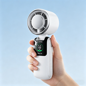 Ventilateur personnel portable à affichage numérique à semi-conducteurs, haute qualité, excellent rapport qualité-prix, cadeau d'été - Product Image 1
