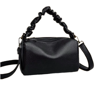 Tas Selempang Wanita Kulit PU Lipit Model Fashion Musim Panas Musim Dingin