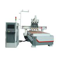 1325 1530 2030 Máquina de grabado de talla de corte de carpintería 3D 4 cabezales Enrutador CNC Atc automático