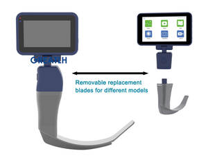 Laringoskop hastane laringoskop 3.5 inç dokunmatik ekran ile esnek Video laringoskop ayarlayın - Product Image 6