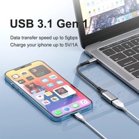 Logotipo personalizado tipo C 3,1 macho a USB 3,0 hembra OTG Adaptador convertidor para teléfono inteligente tableta portátil