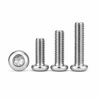Vis à tête cylindrique Torx pour l'électronique grand public M2-M12 A2-70 en acier inoxydable 304 en stock, fabriquées en usine