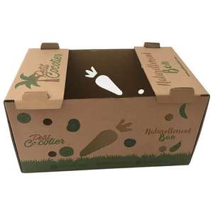 Boîte en Papier Kraft Jetable Recyclable avec Conception à Fentes pour Frites à Emporter et Nuggets <span class=keywords><strong>de</strong></span> Poulet Frits Impression UV - Product Image 3