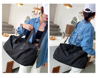 11 warna tahan air Logo khusus Pria Wanita Fitness olahraga Gym Travel Duffel Tote tas ransel dengan kompartemen sepatu