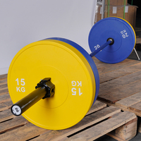 Prix d'usine, plaques de poids colorées de haute qualité, 5 kg, 10 kg, 15 kg, 20 kg, 25 kg, pour l'haltérophilie