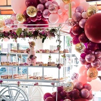 Nouveau Kit de guirlande de ballons bordeaux, ballons confettis dorés pour mariage, douche nuptiale, anniversaire, décorations de fête