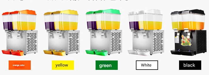 Orange, jaune, vert, blanc, noir