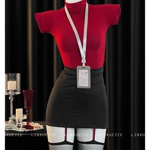 Ensemble de lingerie sexy et uniforme de secrétaire OL de Haoguang, best-seller, jupe moulante et nuisette séduisantes et provocantes, amusant - Product Image 3