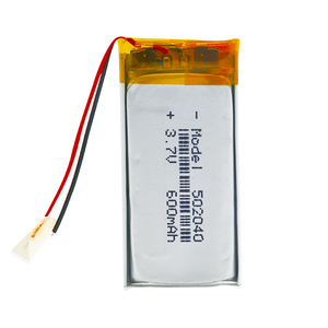 Custom 502040 <span class=keywords><strong>400mah</strong></span> 600mah 3.7v Lithium Polymer <span class=keywords><strong>Battery</strong></span> Lithium <span class=keywords><strong>Ion</strong></span> Cells Rechargeable Batteries Lipo Batteries - Product Image 2