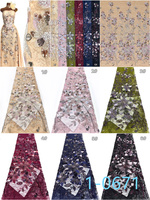 Nouveau Tissu en Tulle de Mariée 2026 avec Perles Lourdes, Dentelle à Paillettes, Maille Perlée et Tissus en Dentelle Ornés de Perles pour Robe de Mariée Européenne