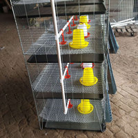4 Niveaux 120 à 320 Capacité Oiseaux Type H Batterie Galvanisée à Chaud Élevage de Volaille Cage à Poulets pour Petits Poussins