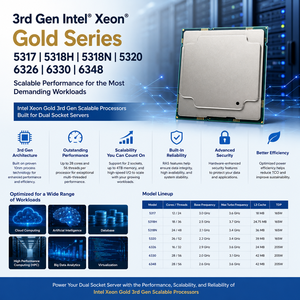 Intel Xeon Gold 5317 5318H 5318N 5320 6326 6330 6348 3e generatie schaalbare CPU voor dual socket <span class=keywords><strong>server</strong></span> cloud AI database HPC - Product Image 2