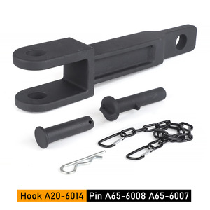 Kit de gancho de remolque A20-6014 de acero negro para soportes de enganche de remolque Peterbilt Kenworth - Product Image 3
