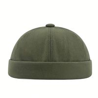 Chapeau sans bord uni rétro quatre saisons, tendance polyvalente, style urbain, pour adultes