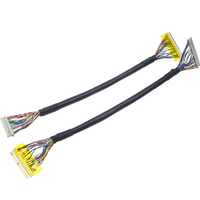 Câble Lvds de connecteur Fix-30 broches 8 bits 30 p personnalisé pour moniteur de capteur d'ordinateur portable asus