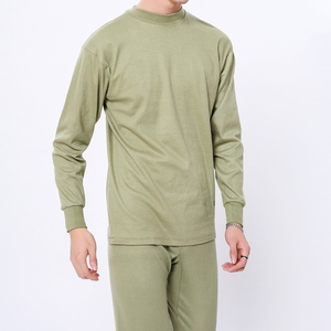 HBU812 Winter Full Cotton Underwear for Workers Miners Elderly-O <b>Neck</b> Shirts and Pants Home Textile Product - Product Image 5