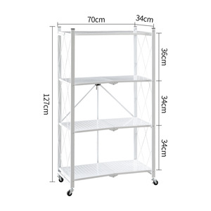 ที่วางของในห้องครัวแบบเคลื่อนที่ได้,ชั้นวางเตาอบไมโครเวฟแบบอเนกประสงค์ทันสมัยพับเก็บได้ - Product Image 6