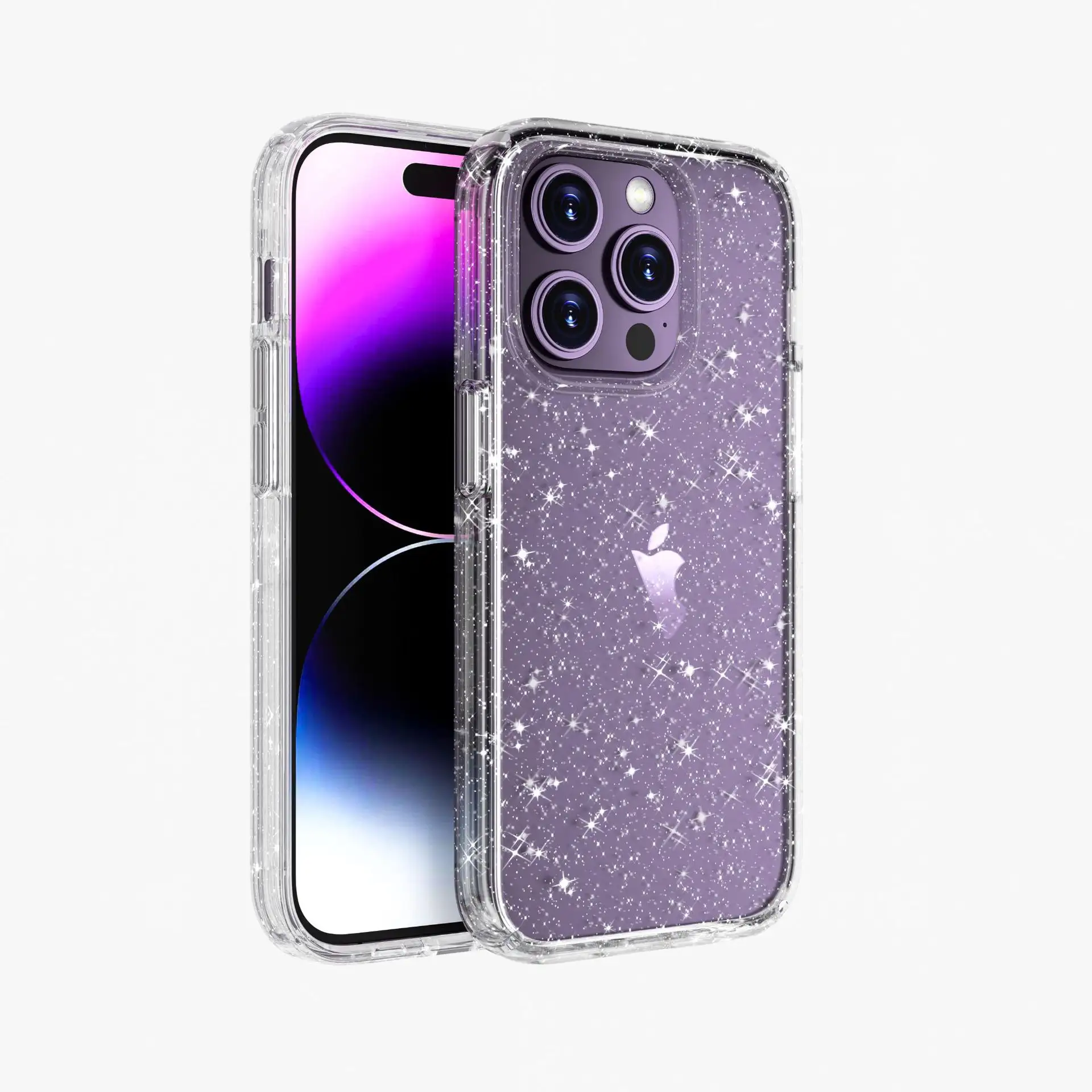 Capa de telefone brilhante brilhante para iPhone 15 Premium PC TPU Sparkle Phone Case para iPhone 15 Pro Max