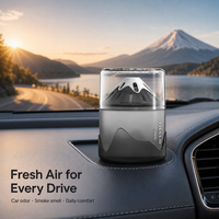 Diffuseur de parfum pour voiture 100 ml, design montagne, porte-gobelet, diffuseur d'arômes pour l'intérieur du véhicule, désodorisant