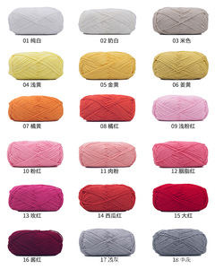 Vente populaire 5 brins peigné bébé <span class=keywords><strong>coton</strong></span> lait bricolage boule de laine épaisse à la main Crochet sac fil de <span class=keywords><strong>coton</strong></span> pour Crochet - Product Image 1